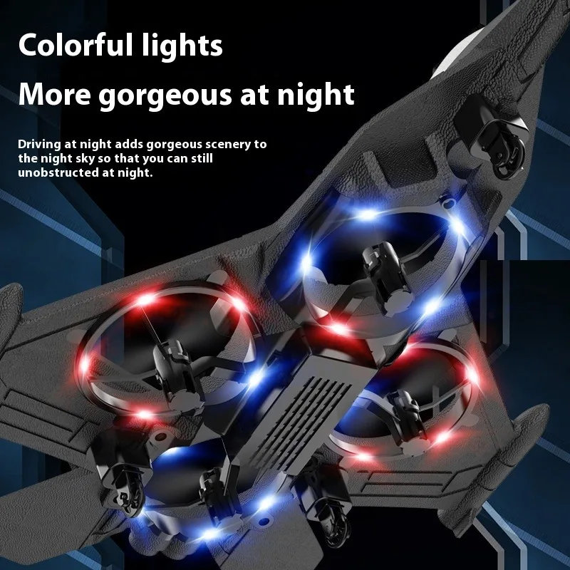 RC Plane with Camera Helicopter Remote Control Aircraft Obstacle Avoidance Fighter 2.4G Airplane EPP Foam Children Toys