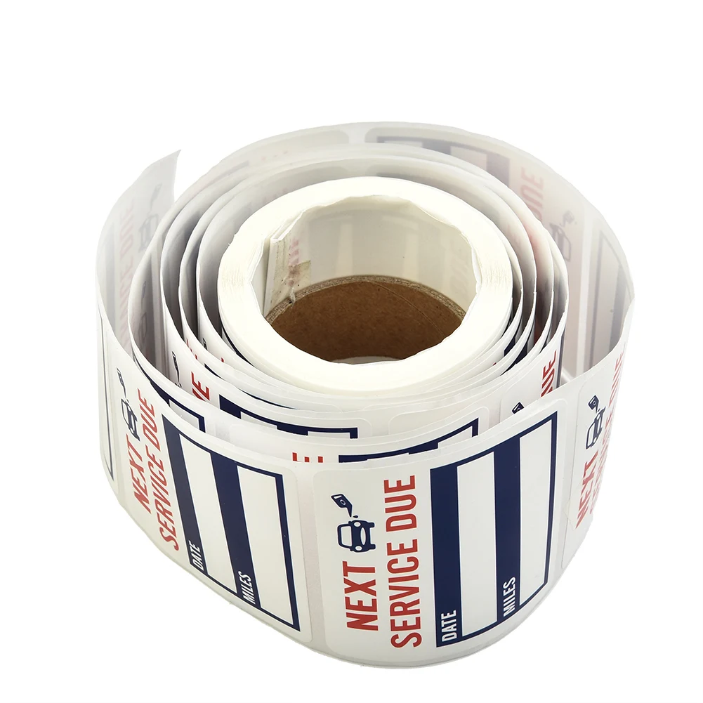 Hot！150PCS Oil Change for service Reminder Stickers Clear Windo Lite Sticker Pack 2 X 2 Inch Printed On Clear Roll Of Stickers