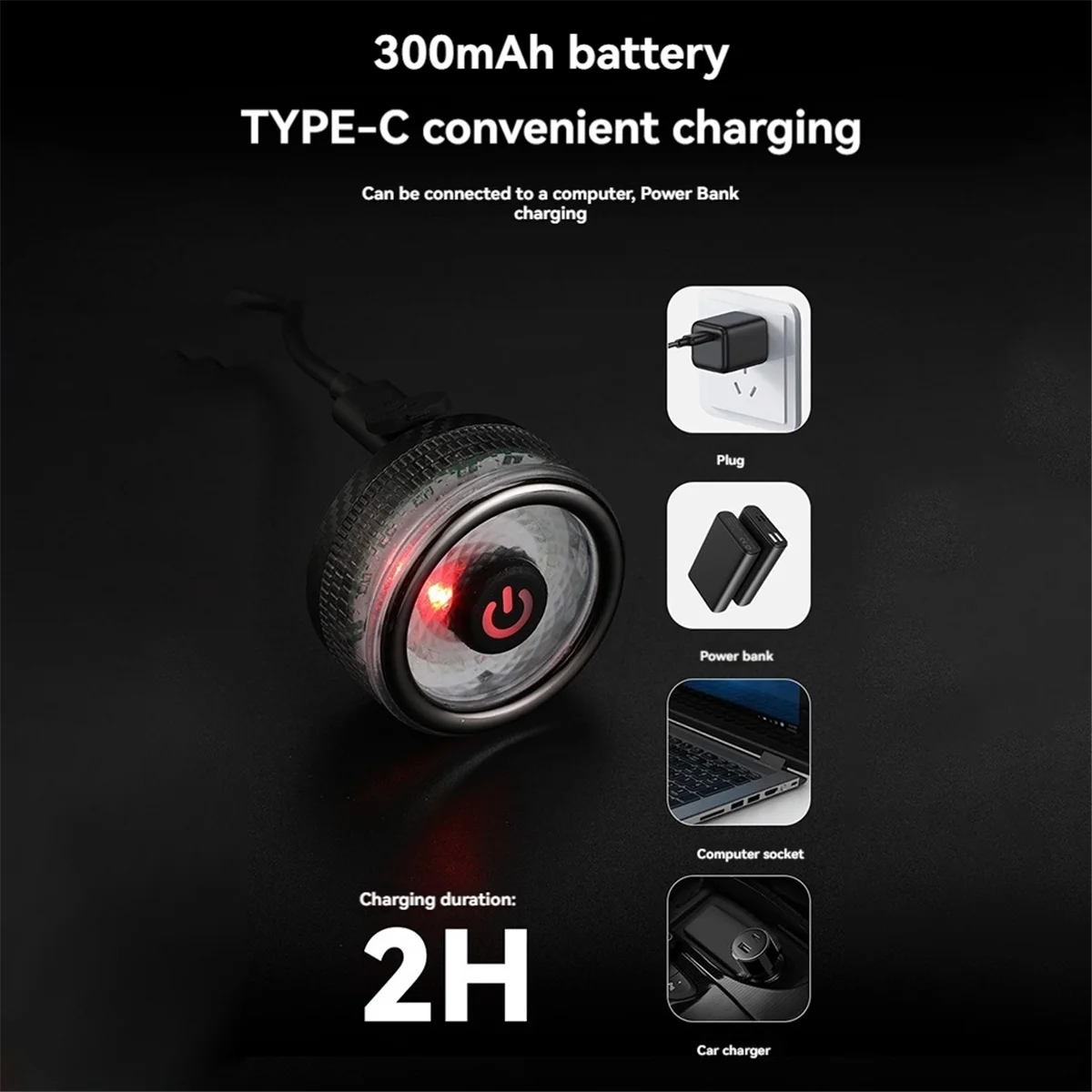 Bicycle Smart Brake Auto Sensing Light Waterproof LED Type-C Charging Cycling Taillight Bike Rear Light Accessories B SXM