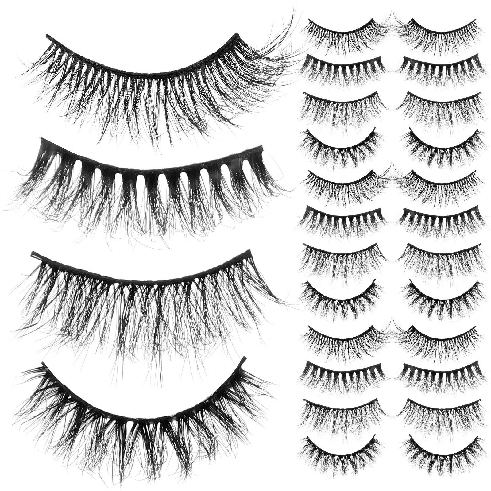 

False Eyelashes 3D Volume Lash Strips For Women Makeup Party Daily Wear Fake Eyelash Extensions Bulk Lashes
