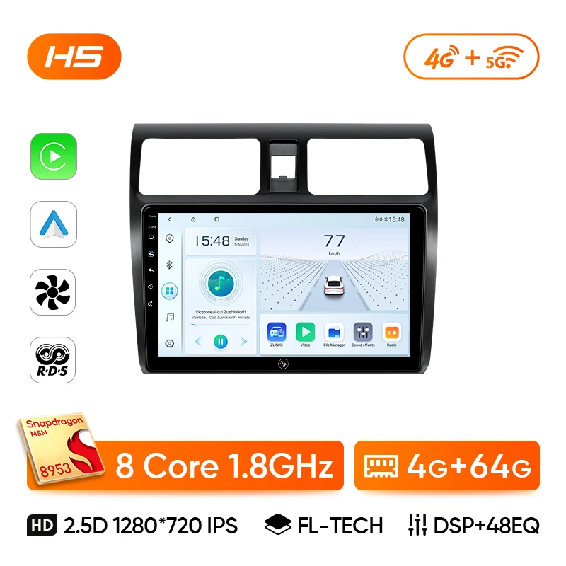 Ainavi Autoradio Voor Suzuki Swift 2003 2005 2006 2007 2008 2009 2010 Draadloze Carplay Android Auto Multimedia Speler 2 Din