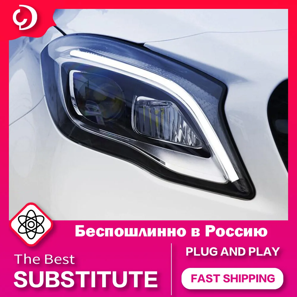 AKD Car Styling Headlights for GLA  200 220 26 200 2015-2019 LED Headlight DRL Head Lamp Led Projector Automotive Accessories