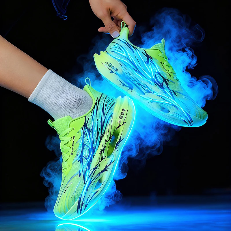 

Warm double net running shoes for men and women, warm and breathable winter sports shoes suitable for jogging training in cold w