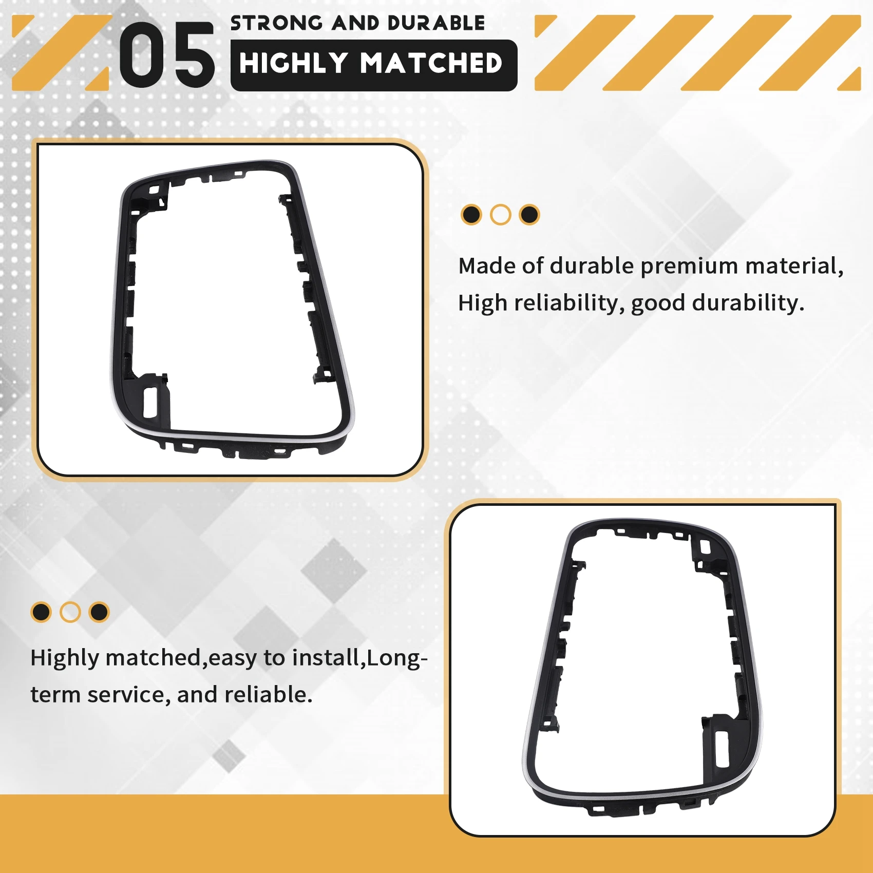 AA92-AC تنفيس الإطار لشركة فولكس فاجن بيتل 2012-2019 لوحة سيارة مركز الهواء كروم قوس أداة لوحة غطاء الكسوة 5C1858069G #5