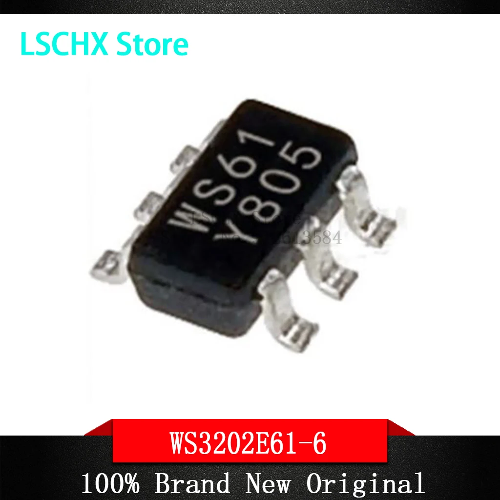 10PCS WS3202E61-6 WS61 SOT23-6 WS3202E SOT-23-6 WS3202E61-6/TR Chipset In Stock