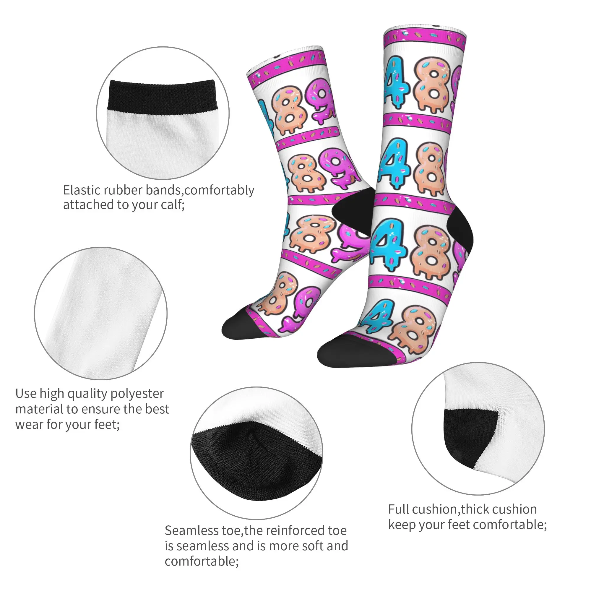 67 الآيس كريم بالتنقيط ستة سبعة الجنرال ألفا سليانغ الجوارب الربيع جوارب الرجال عادية تنفس الجوارب الرسم الدراجات المضادة للانزلاق الجوارب