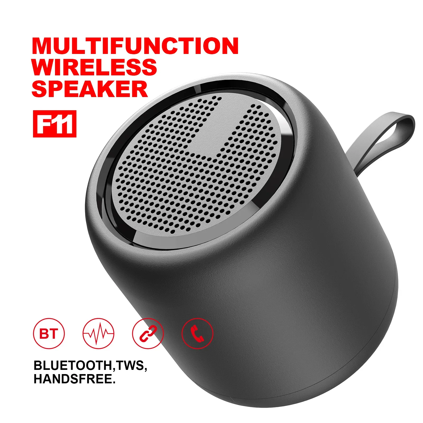 Bluetooth Speaker Mini Portable Subwoofer Small Audio Wireless  Steel Gun Small Steel Gun Outdoor Small Speaker