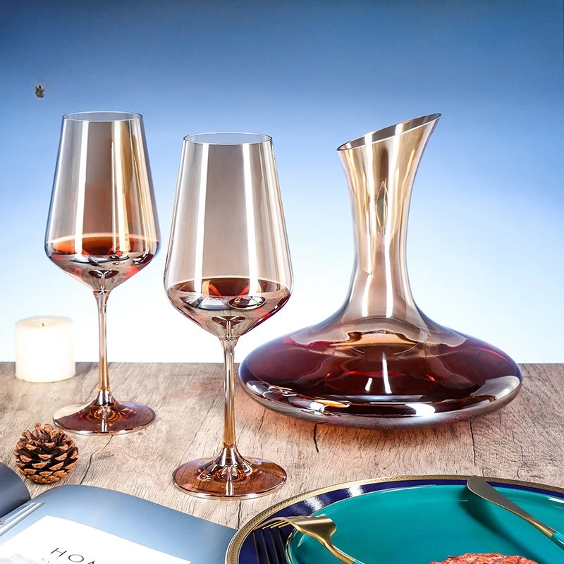 Crystal red wine glass, set of high-end gift box