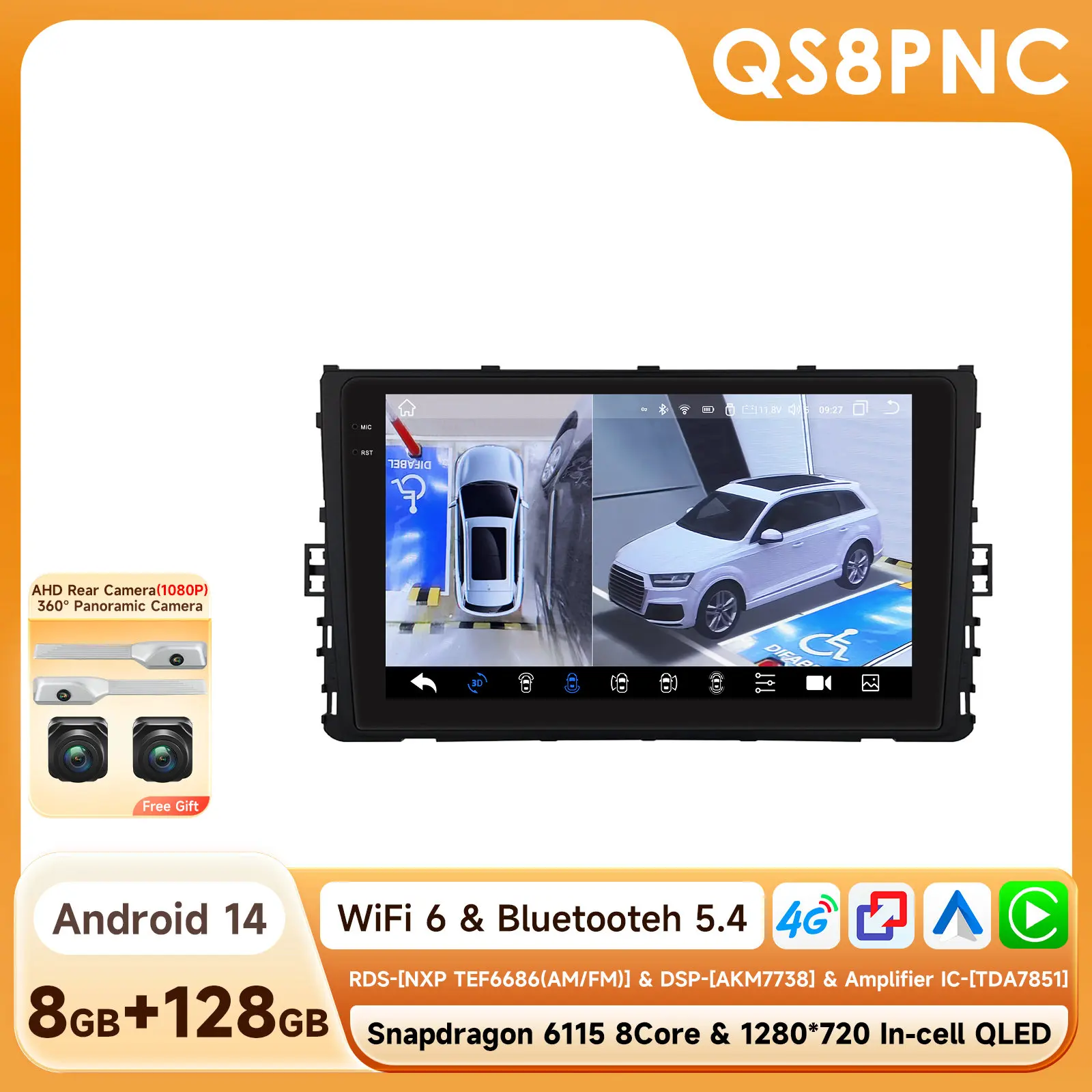 Hizpo Android Auto Radio Voor Vw Volkswagen Mqb Polo Plus/T-Cross/Zoals T-Kruis T-Kruis/T- Roc Carplay 4G Auto Multimedia Gps Navigatie