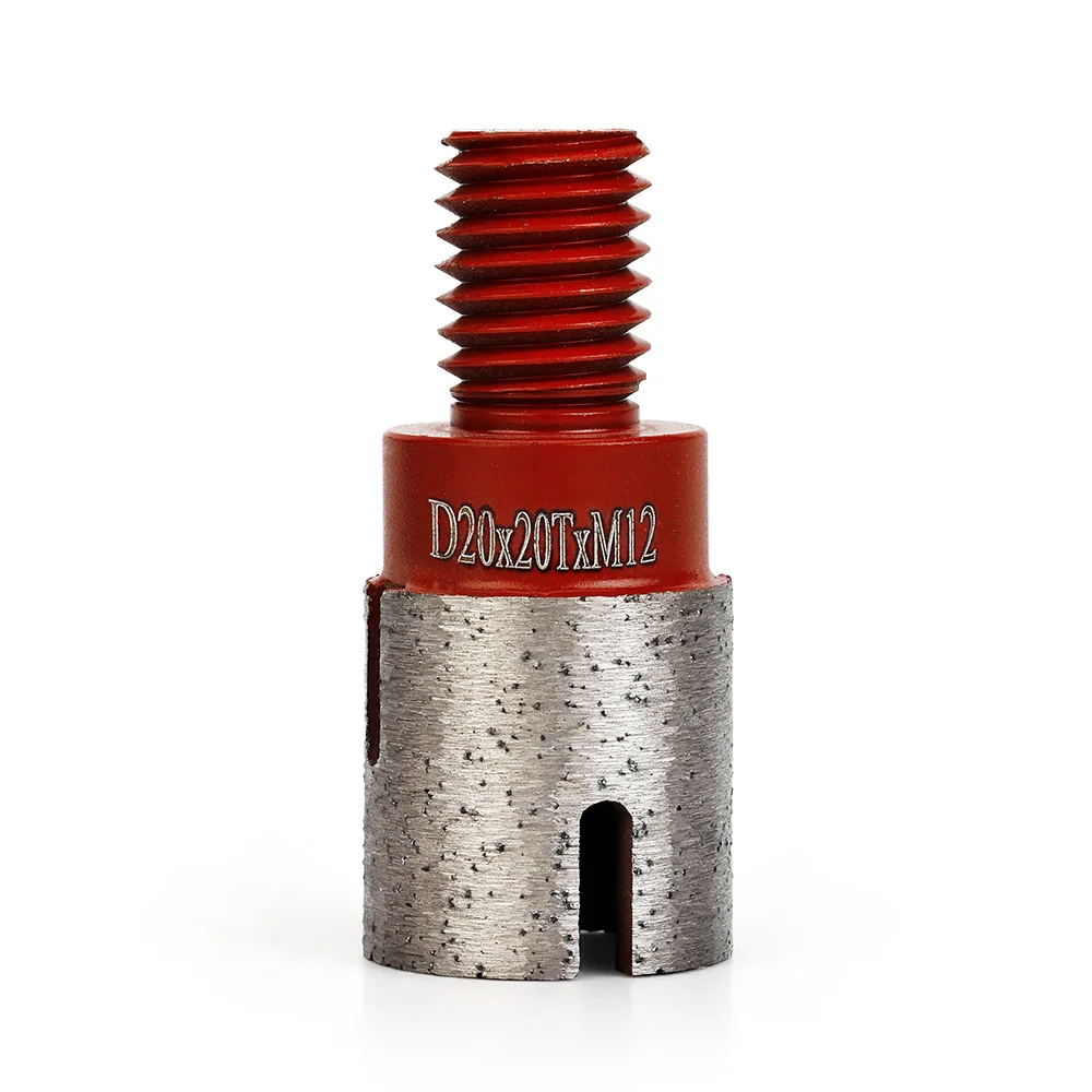 

Diamond Drill Bit M12 Screw Stone Slab Milling Cutter Granite Marble Quartz Finger Bit for CNC Machine 20mm Diameter