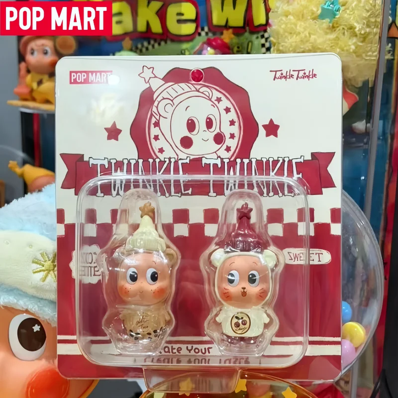 Figura de Anime Kawaii, 100% auténtica, limitada, Pop Mart Twinkle, crea tu gusto, Mike Tea & Cherry, regalos de navidad