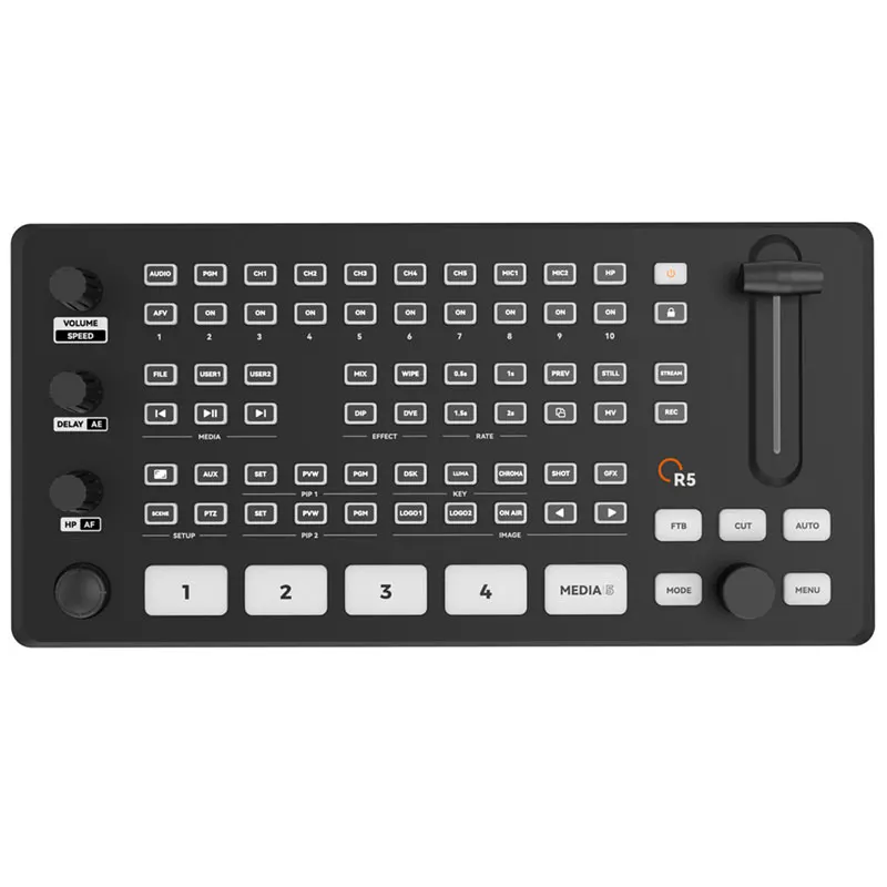 SPROLINK NeoLIVE R5 Multi-functional 4K Live Streaming Video Switcher with Type-A USB 3.0 Lossless Stream 4K Input Signal Source