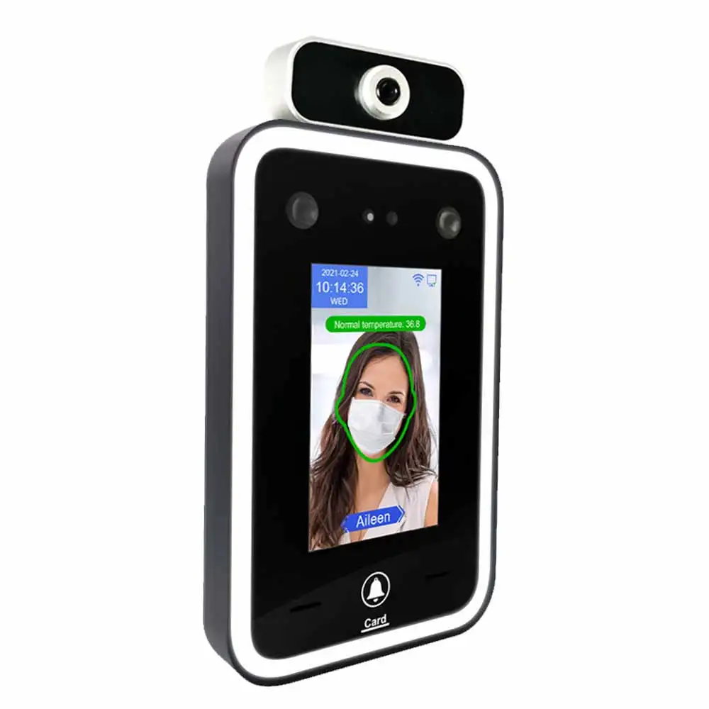 

face recognition device with body temperature support RFID / QR code for turnstile access control