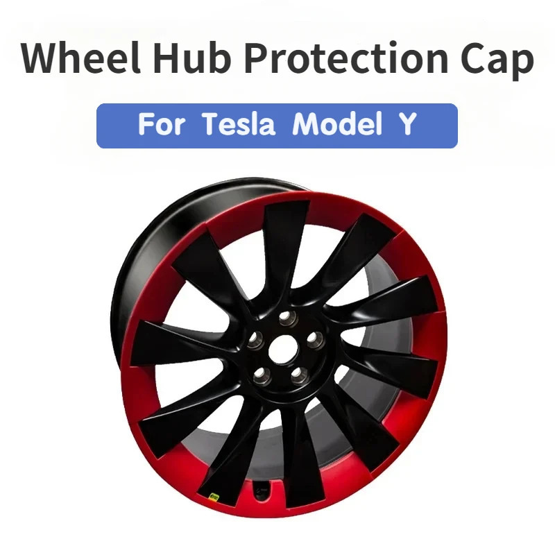 4pcs/set for Tesla Model Y 20/21 Inch Hub Cap Rim Patch Uberturbine Wheel Cover Protectors ABS Rim Protector 2023 Accessories