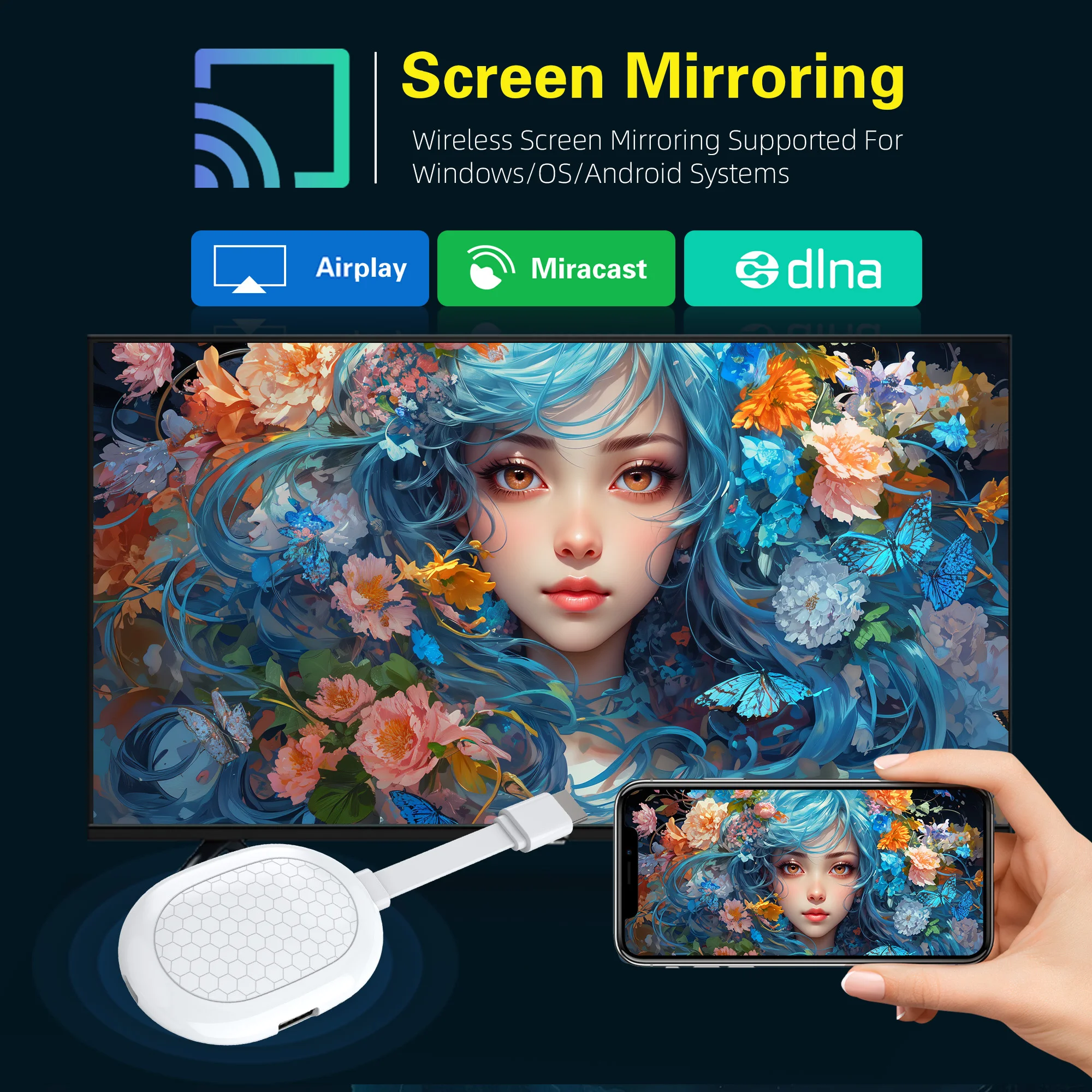 عصا تلفزيون Mortal Q2S تعمل بنظام Android 14 مع خاصية التحكم الصوتي وWiFi6 وبث تلفزيوني مباشر مجاني وعصا تلفزيون 4K HDR Allwinner H313 وNetflix وYouTube