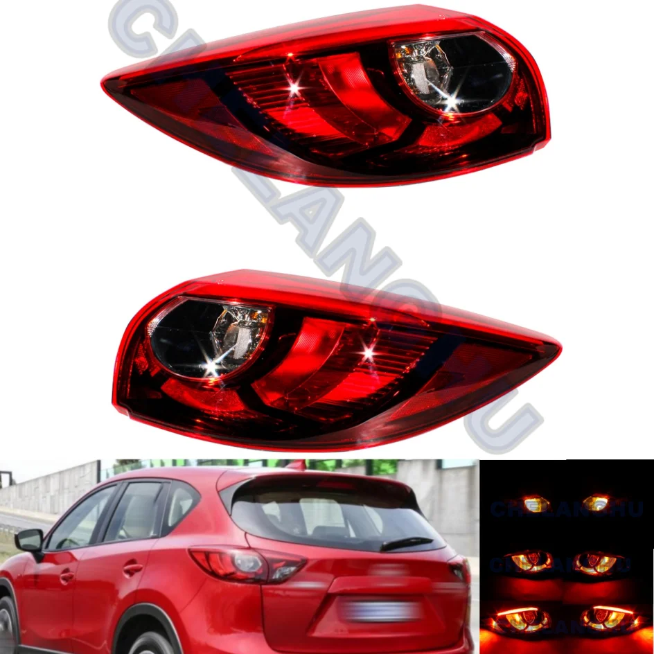 LED Tail Light For Mazda CX-5 2015 2016 US Version Pair Left+Right Outer Side Rear Lamp Brake Lights car assecories