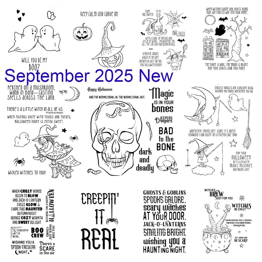 

Halloween Little Witch Stamps DIY ghost Stamps Diary Scrapbooking Mold Craft Engraving Handmade Making Greeting card 2025 New