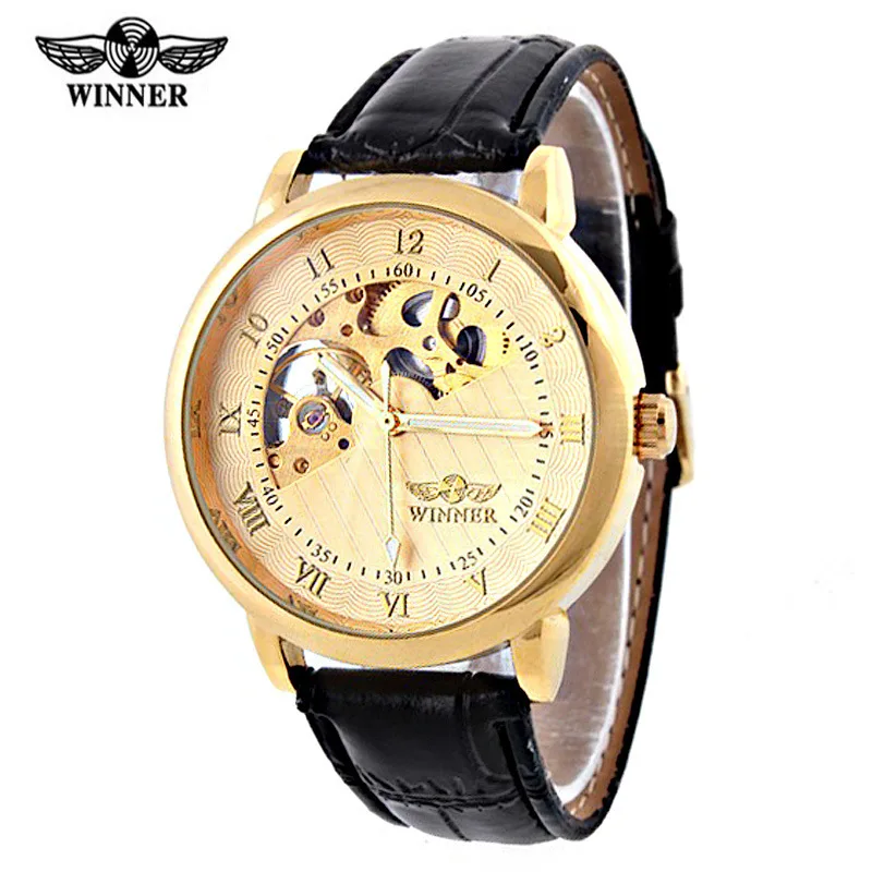 Free Shipping OUTLETSWinner winner Men's Casual Hollow Fashion Manual Manipulator Watch