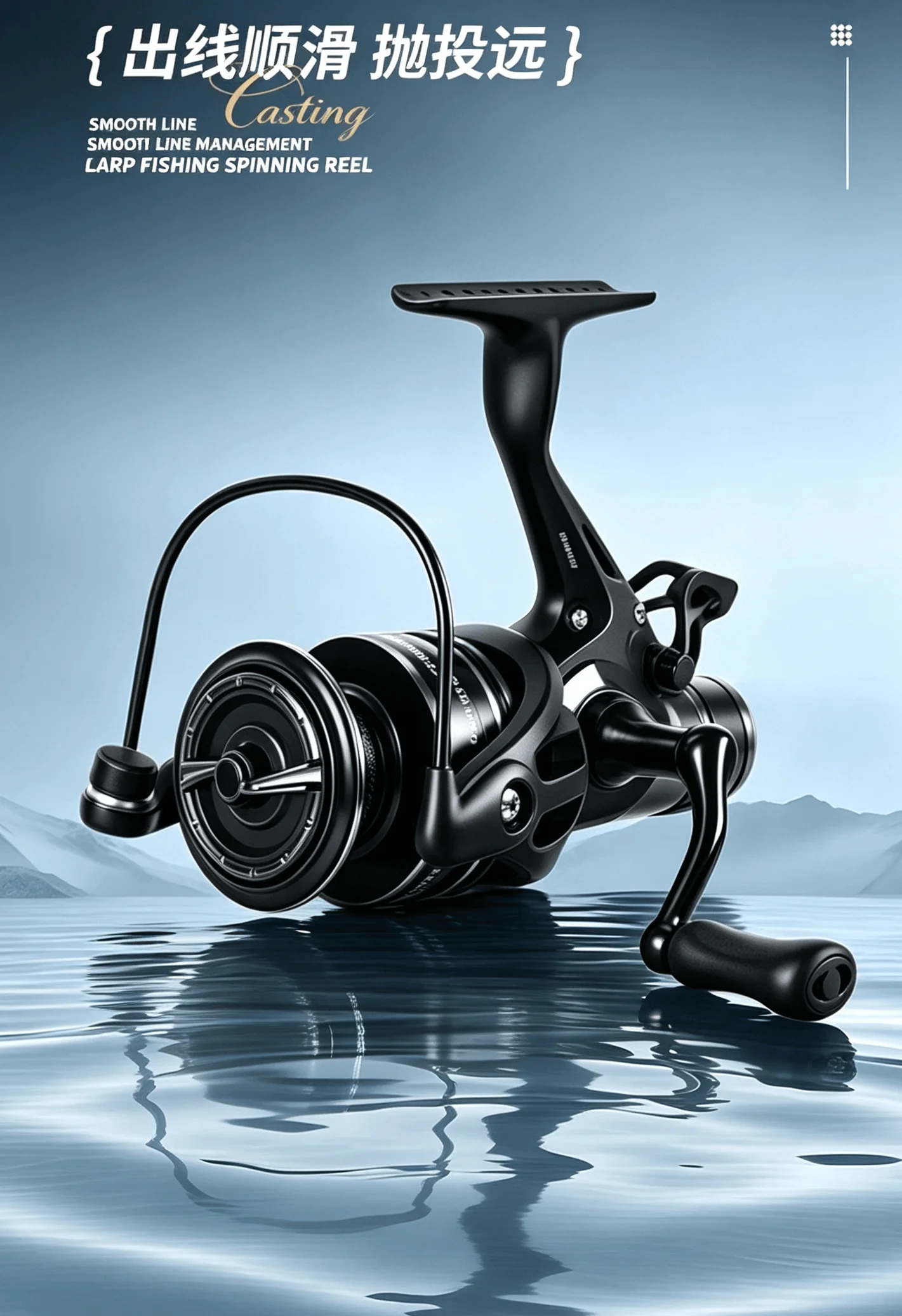 Okuma Spinnrolle 16KG Max. Bremskraft 5.5:1 3+1BB Doppelbremse Aluminiumspule CNC-Griff Links/Rechts Salzwasser Süßwasser Angelrolle – Detail 3