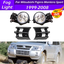 For Mitsubishi Montero Pajero Shogun Sport 1999-2008 Car Front Bumper Fog Light Cover Grille Fog Light Cover Driving Foglight