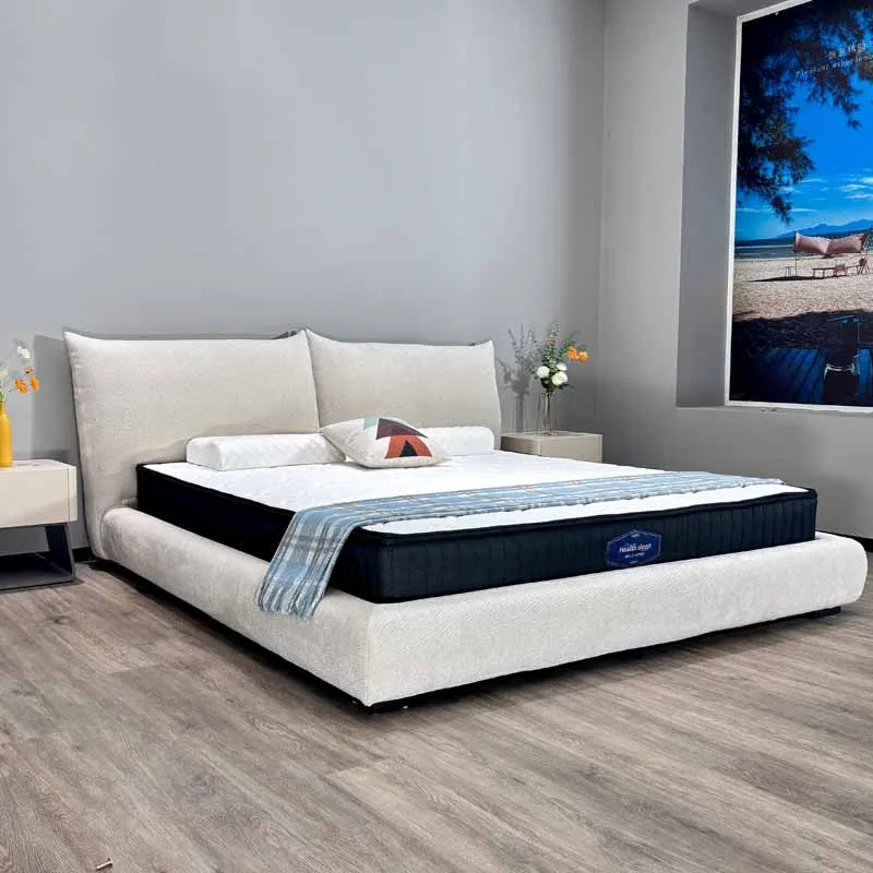 

Soft European Double Bed Wood Luxury High End White Queen Bedroom Beds Twin Modern Upholstered Camas De Dormitorio Furniture