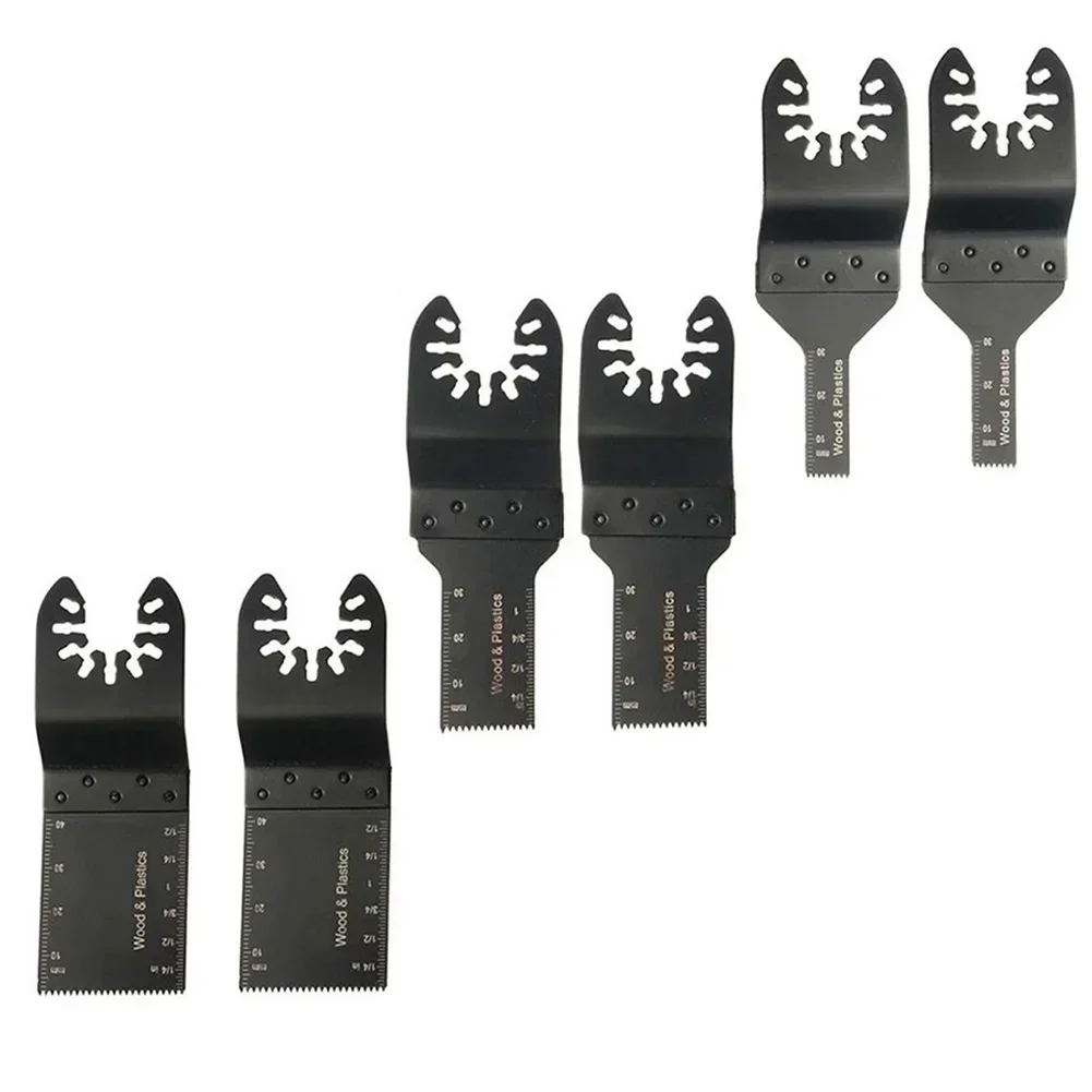 6Pcs Carbide Oscillating Saw Blade Kit Arc Edge Oscillating Multitool Blades Precise Cut For Wood PVC Metal Or Opening Hole