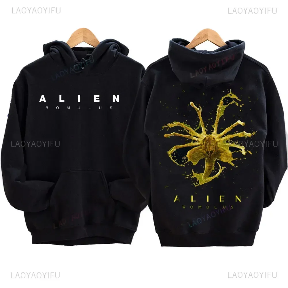 Alien Romulus Movie 2024 hoodies Gifts Men Women long sleeve Graphic Y2K Tops film lover fans Front and Back Print streetwear