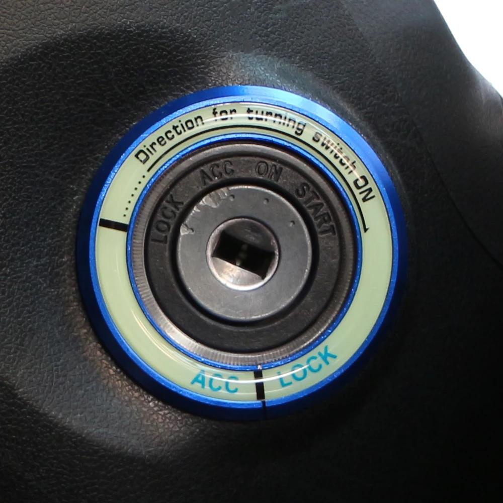 مضيئة مفتاح إشعال حلقة التبديل غطاء الكسوة ملصق لنيسان ليفينا تيدا سيلفي قاشقاي X-TRAIL مشمس مارس Venucia