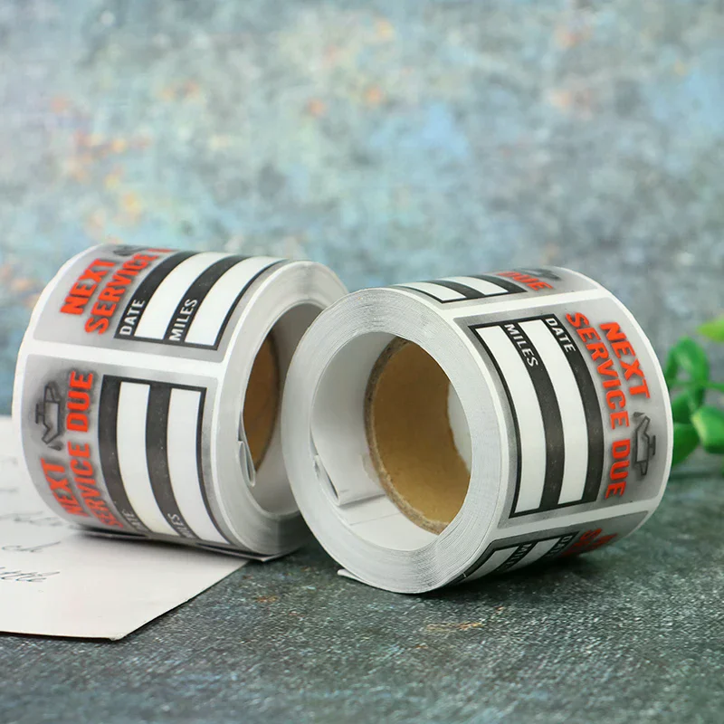 100pcs/roll Oil Change/Service Reminder Stickers Window Sticker  Car Sticker