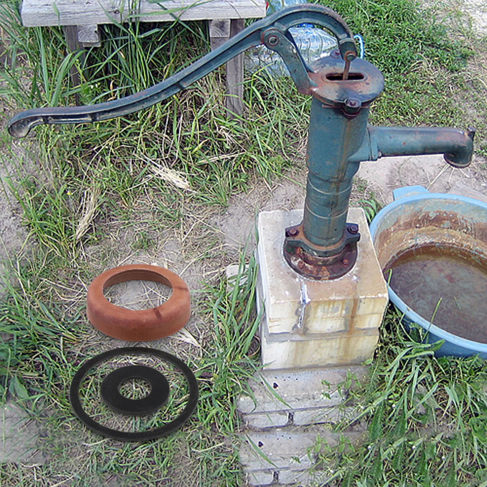 

Комплект уплотнений деталей насоса с ручкой Быстрый ремонт Коричневый Простая установка Уплотнения насоса Внешний диаметр 4,9 см Внешний диаметр 9 см