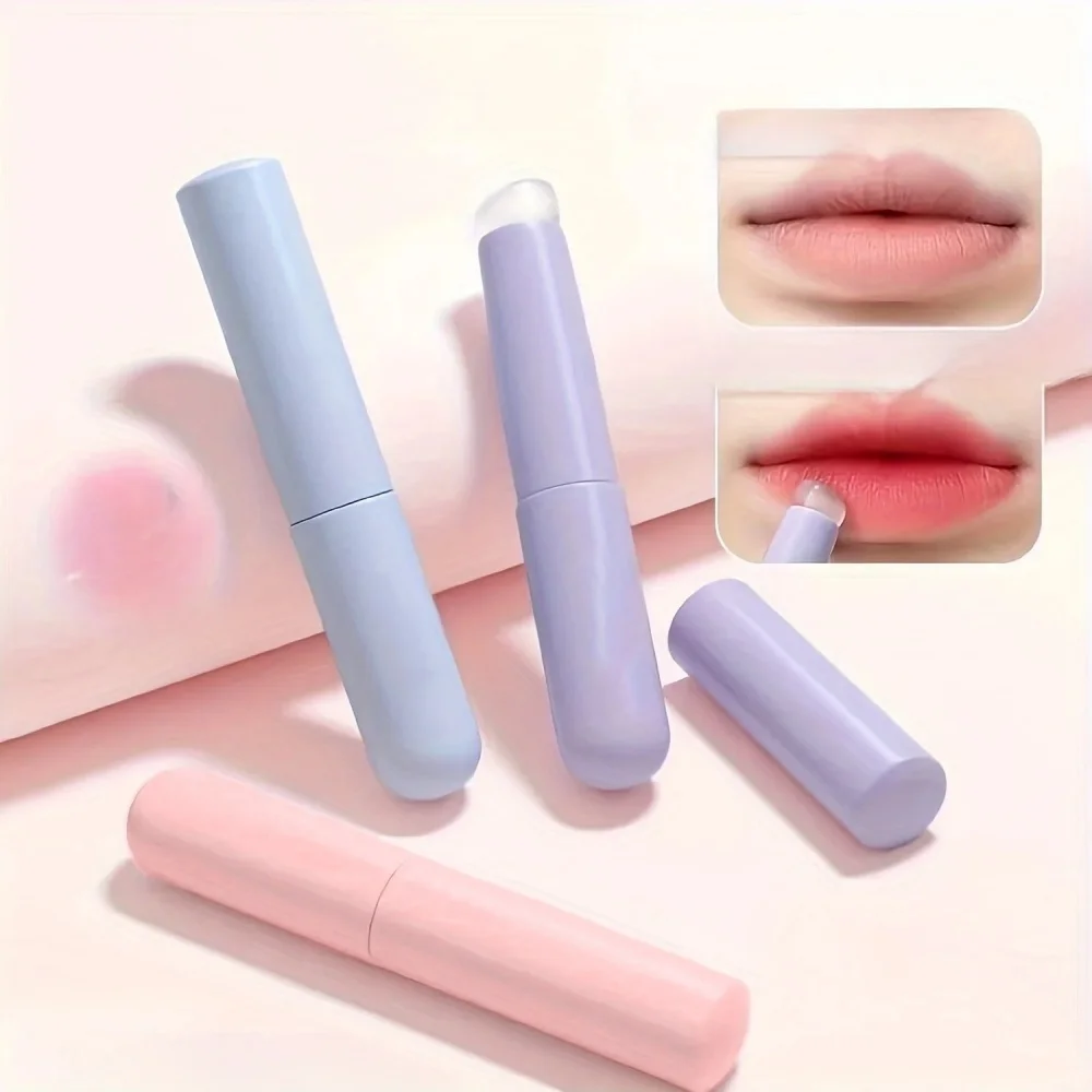Silicone Lip Smudge Brush With Case Portable Lip Line Blending Applicator For Lipstick Lip Tint Lip Mud Daily Makeup Beauty Tool
