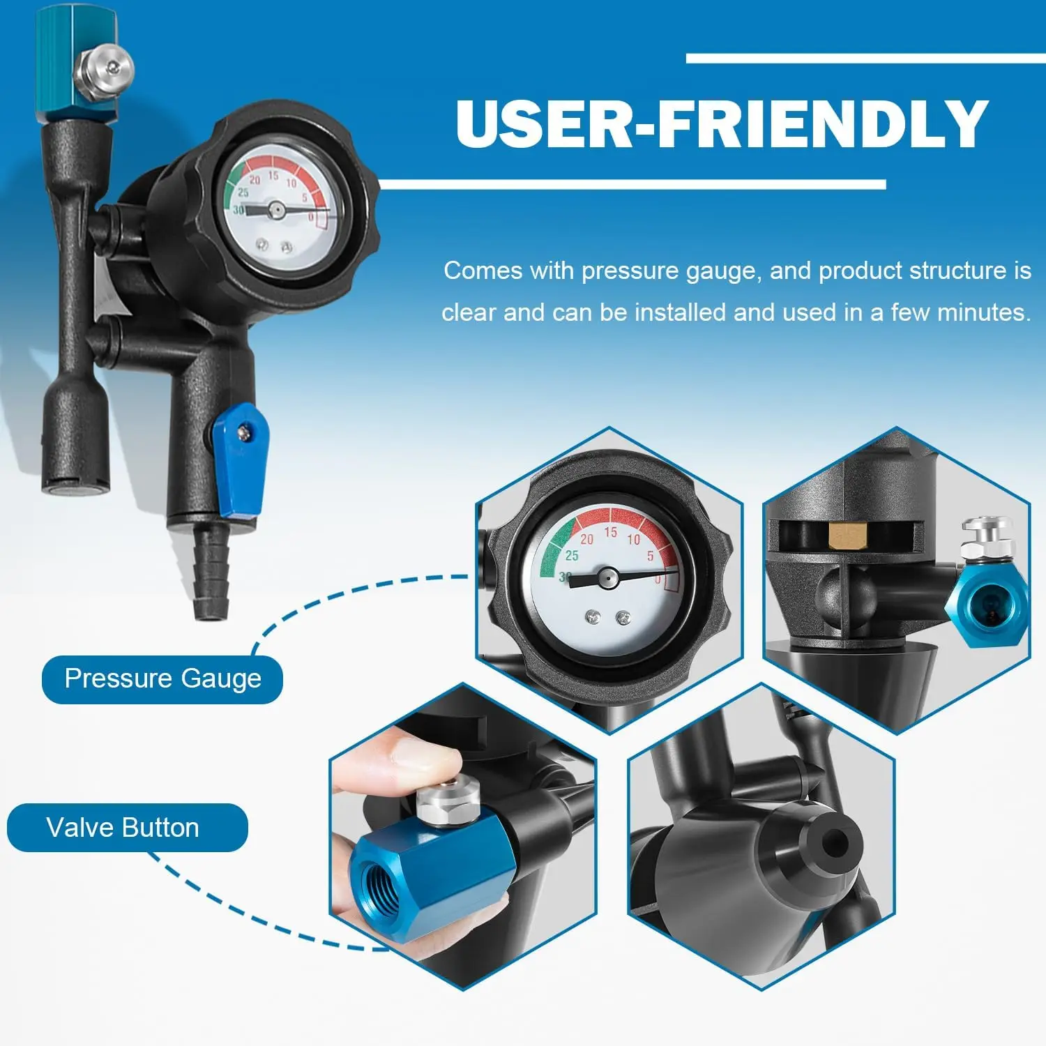 MX 75260 Coolant Refiller Kit with Air Lock Preventer, Universal Fit for Car Cone Adapter, Vacuum Refills Cooling System