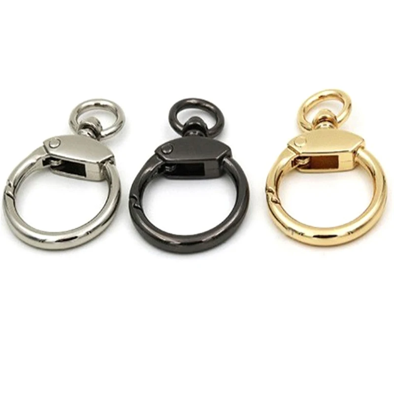 5Pcs Rotating Keychains Lobster Lock Clip Buckle DIY Luggage Accessories Metal Clamp Carabiner Spring Style Keychains