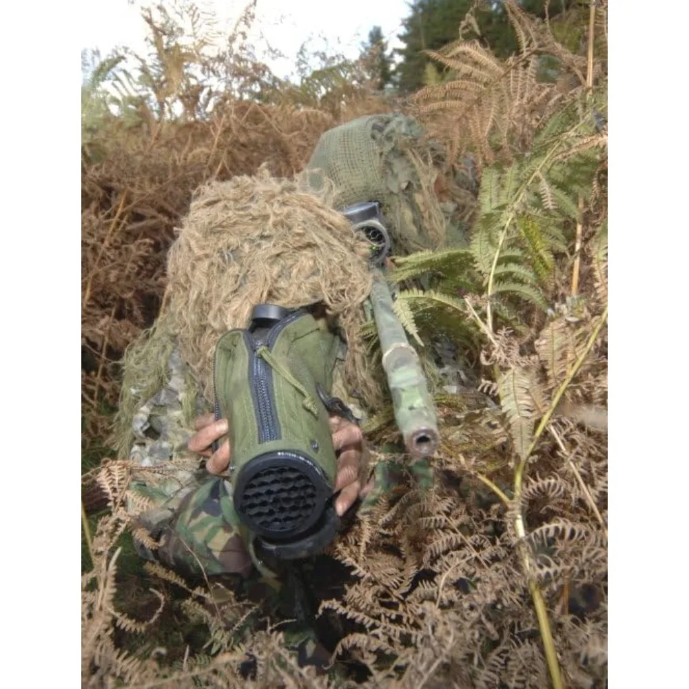 PSTACH100112MLARGE A poster print of a United Kingdom Army sniper team wearing a Gili suit, 34 x 22, item weight 2 pounds