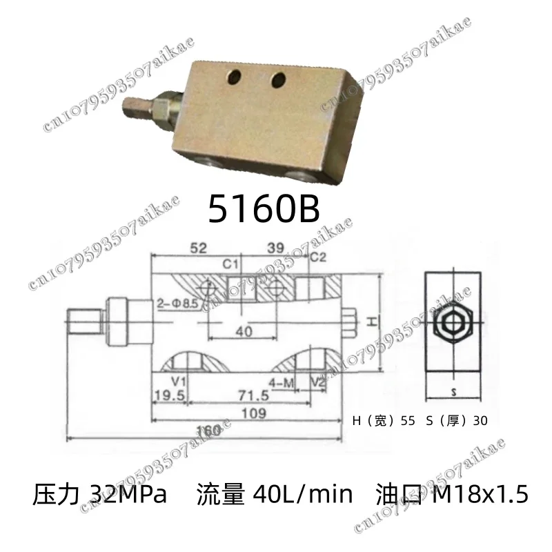 Hydraulic Bidirectional Balance Valve 25160 25220 25330 AF BF Engineering Crane Hydraulic Lock Cylinder Check Valve