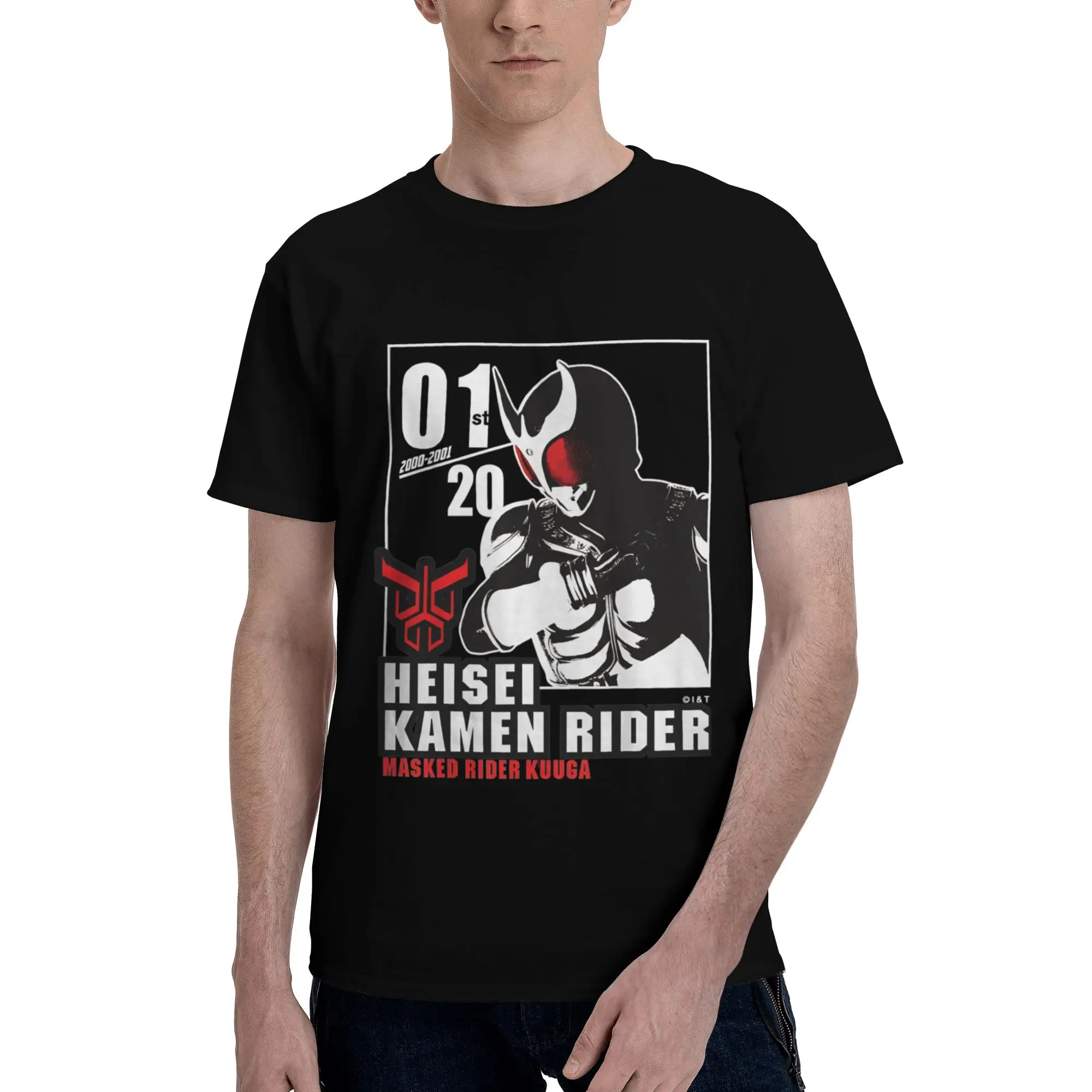 Kuuga Heisei  Men's T Shirt Kamen Rider Vintage Tees Short Sleeve Crewneck Pure Cotton Gift Idea Clothes T-Shirt