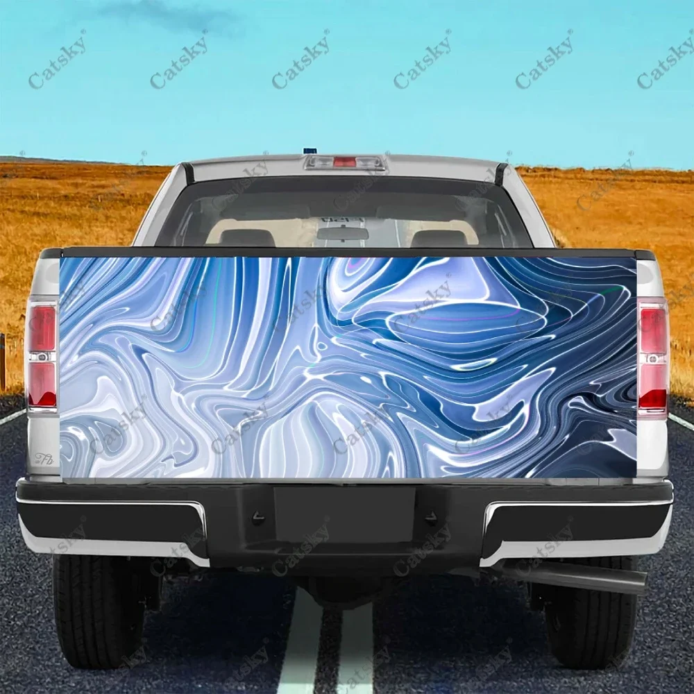 

Abstract Liquid Marbling Paint Truck Tailgate Wrap Professional Grade Material Universal Fit for Full Size Trucks Weatherproof