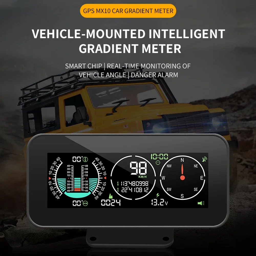 

M60 Intelligent Escort Instrument Head-up Display Level Meter Gradienter GPS HUD Speedometer Altimeter Compass Car Accessories