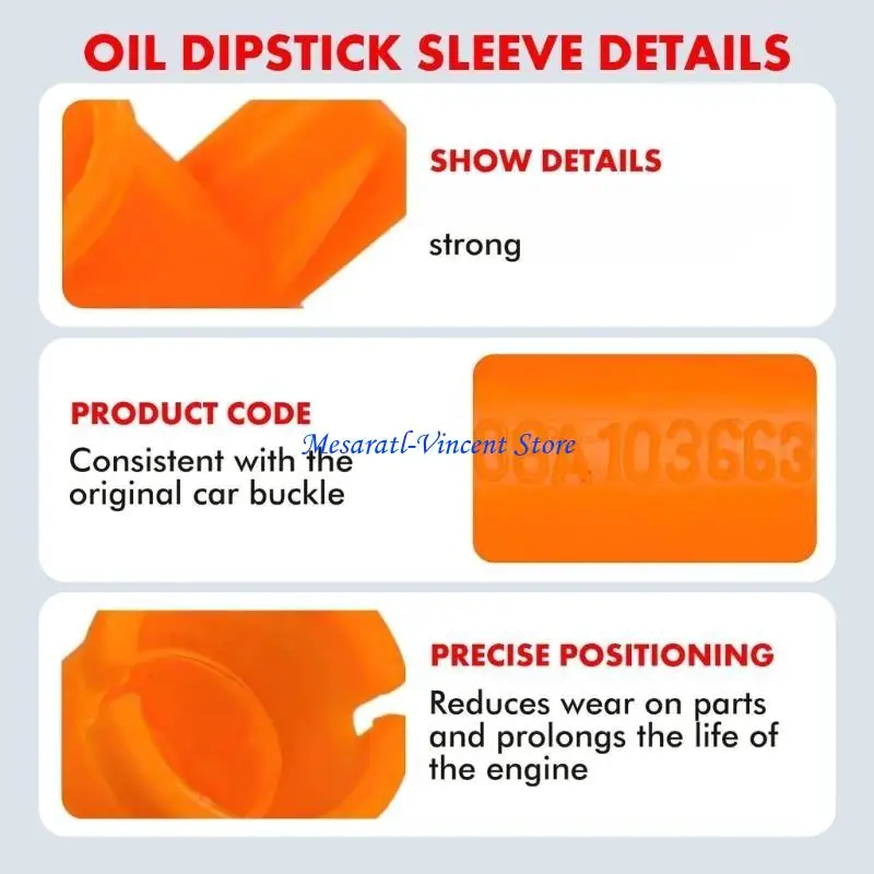 

A70F Precisions Engine Oil Level Measurement Sleeve 06A103663B Oil Dipstick Boot