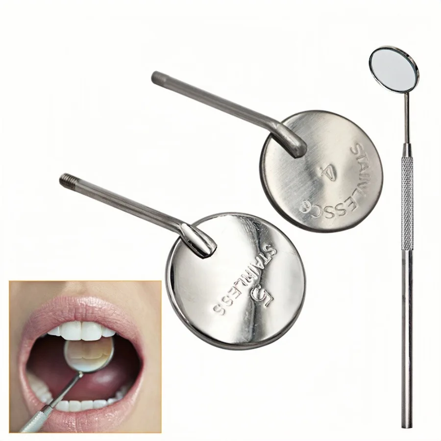Dental Mouth Mirror Reflector Dental Mouth Mirror Oral Care Mouth Mirror Handle Dental Tools 4#/5#
