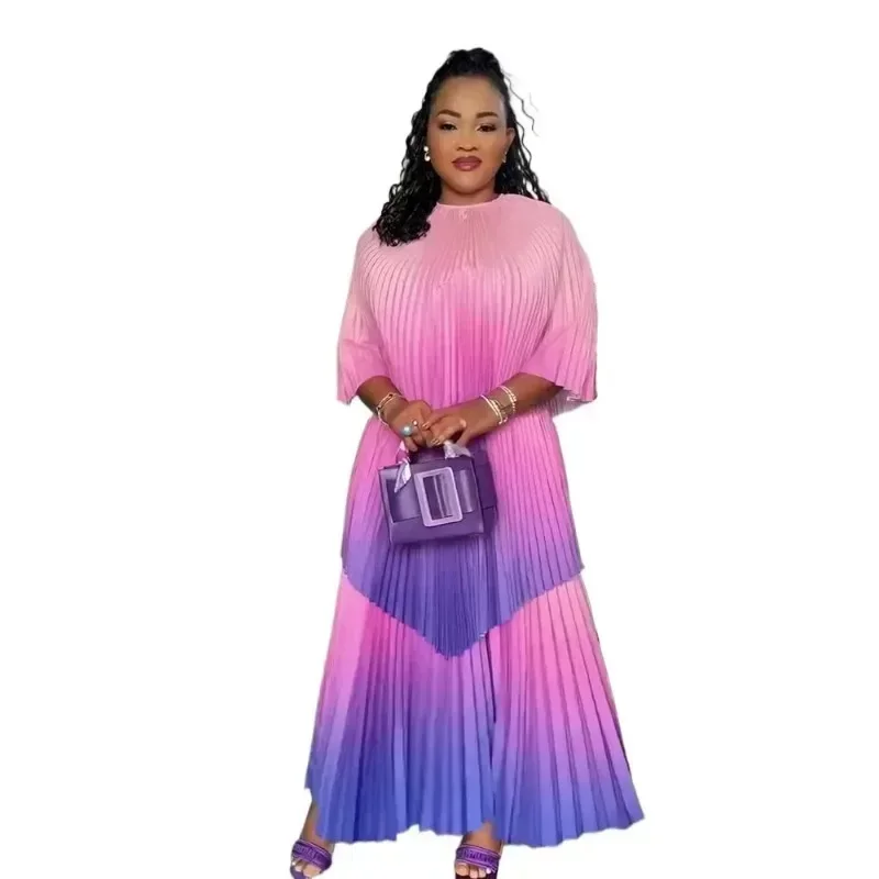 

Plus Size African Clothes for Women Autumn Elegant Party Evening Pleat Top Skirt Gowns Dashiki Africa Clothing Outfits