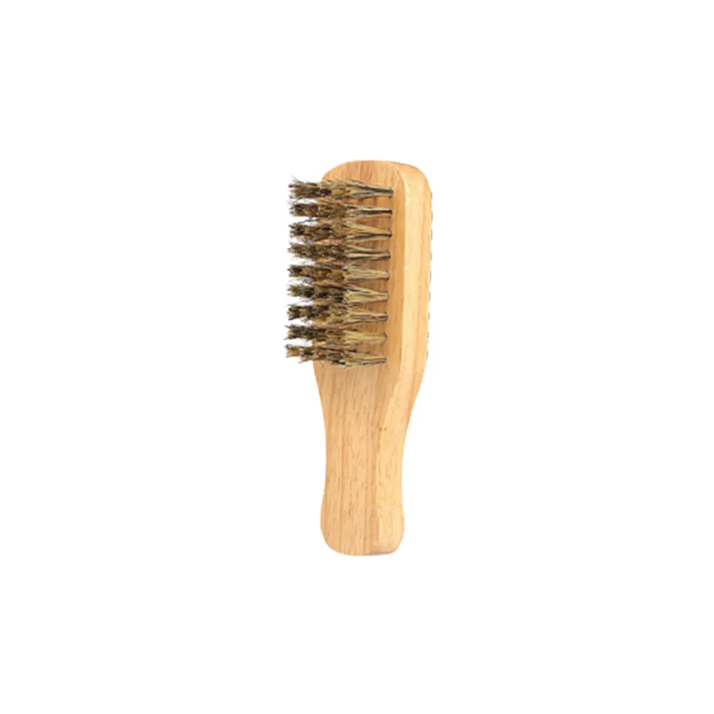 Small Portable Beard Brush Size S Men's Styling Groomer Wooden Handle Soft Bristles Skin Friendly Daily Use Beard Care Gift