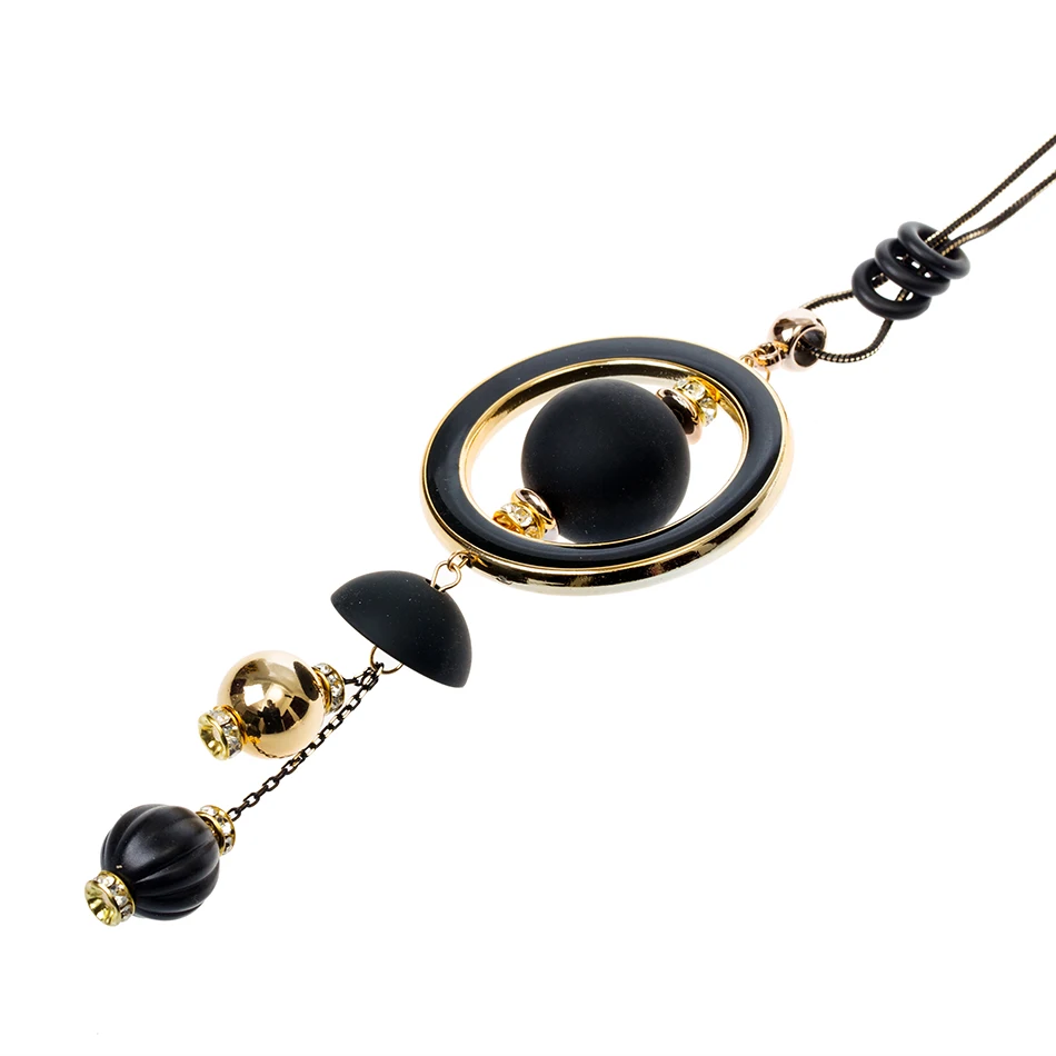 Match-Right Women Necklace Long Necklaces & Pendants Wood Beads Sweater Necklace For Women Jewelry SP014