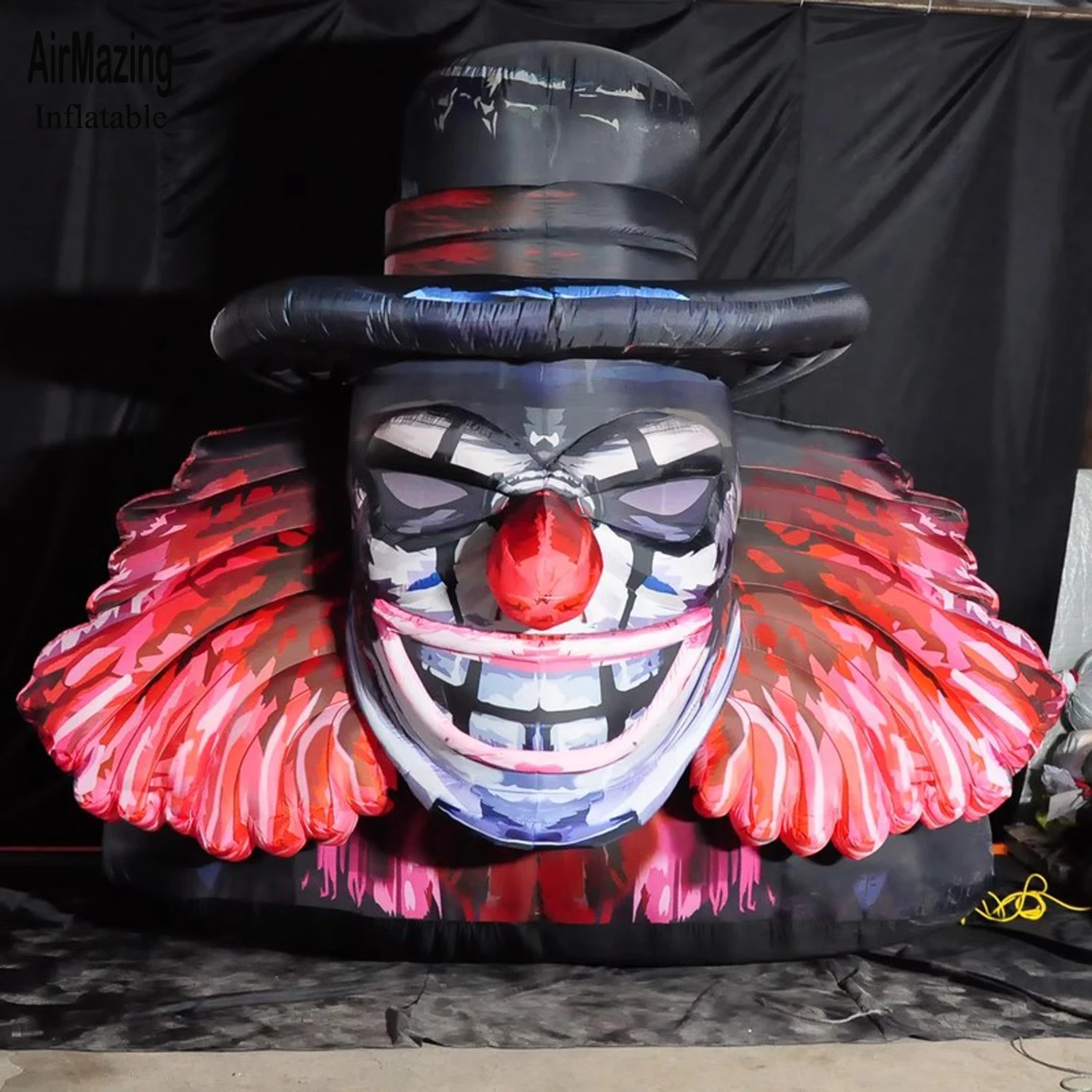 Tête de Mort Gonflable Horrible avec Motifs, Modules de Cour Extérieure, Décoration d'Halloween