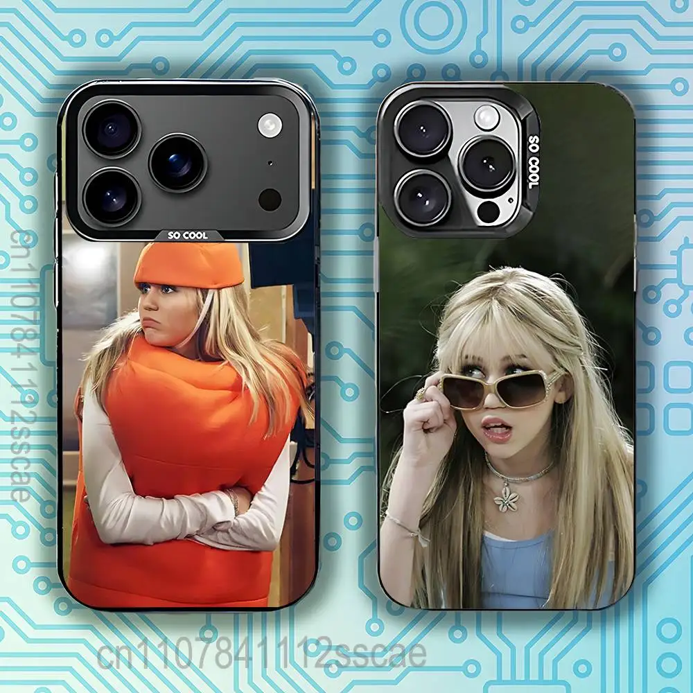 

H-Hannah M-Montana-ES Phone Case For iPhone 17,16,15,14,13,12,11,Pro,XS,Max,Plus,Mini,SE4,E Black Matte Shockproof Cover