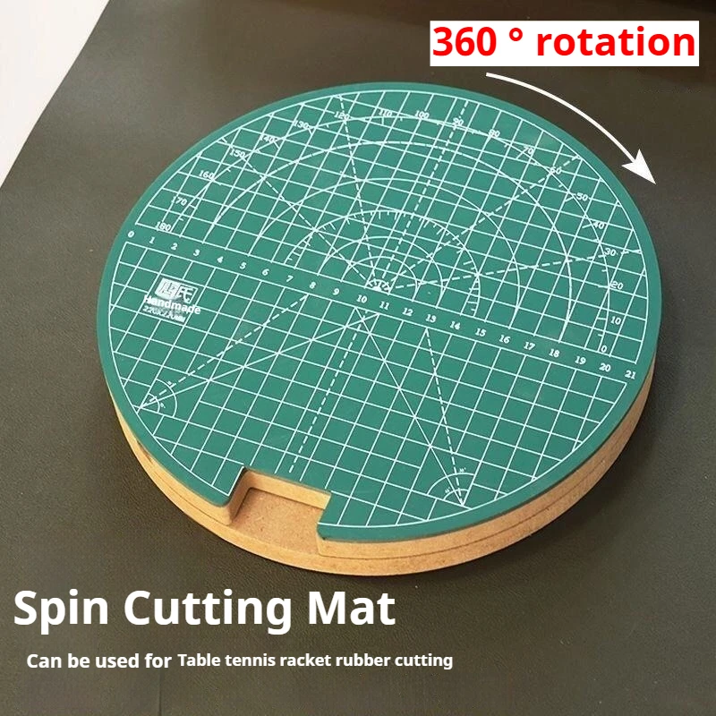 Table Tennis Racket Rubber Rotating Cutting Platform Rubber Applicator Work Mat for Table Tennis Rubber Assembly DIY Tools