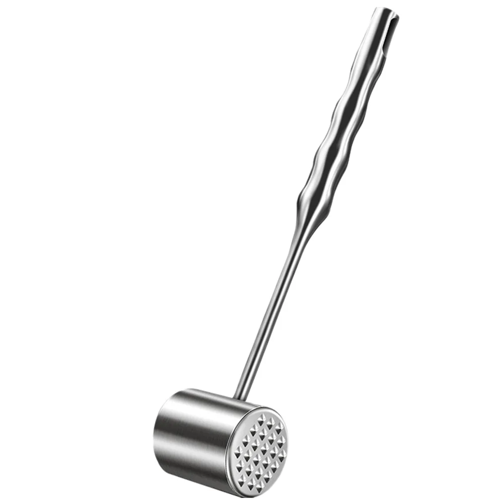 

Stainless Steel Meat Hammer Tenderizer Kitchen Tool for Steak Cucumber Non Slip Long Size Various Purposes Meat