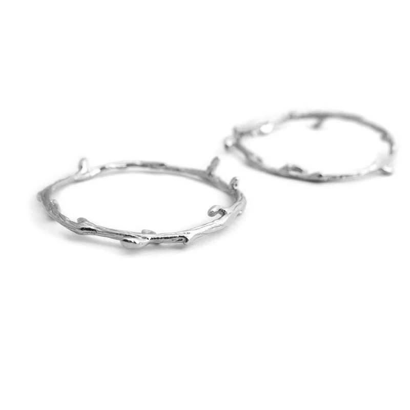 6PCS 18K Gold Color Brass Tree Branch Circle Earring Connect Charms Pendants High Quality Diy Jewelry Making Accessories
