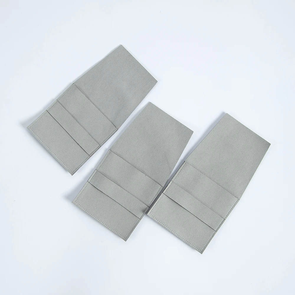10 Stück 6,2 x 6,2 cm und 8 x 8 cm Mikrofaser-Streifenbeutel, Schmuck-Umschlagbeutel, Ringe, Ohr-Anhänger, Armband, Verpackung, Geschenk- und Aktentasche – Detail 5