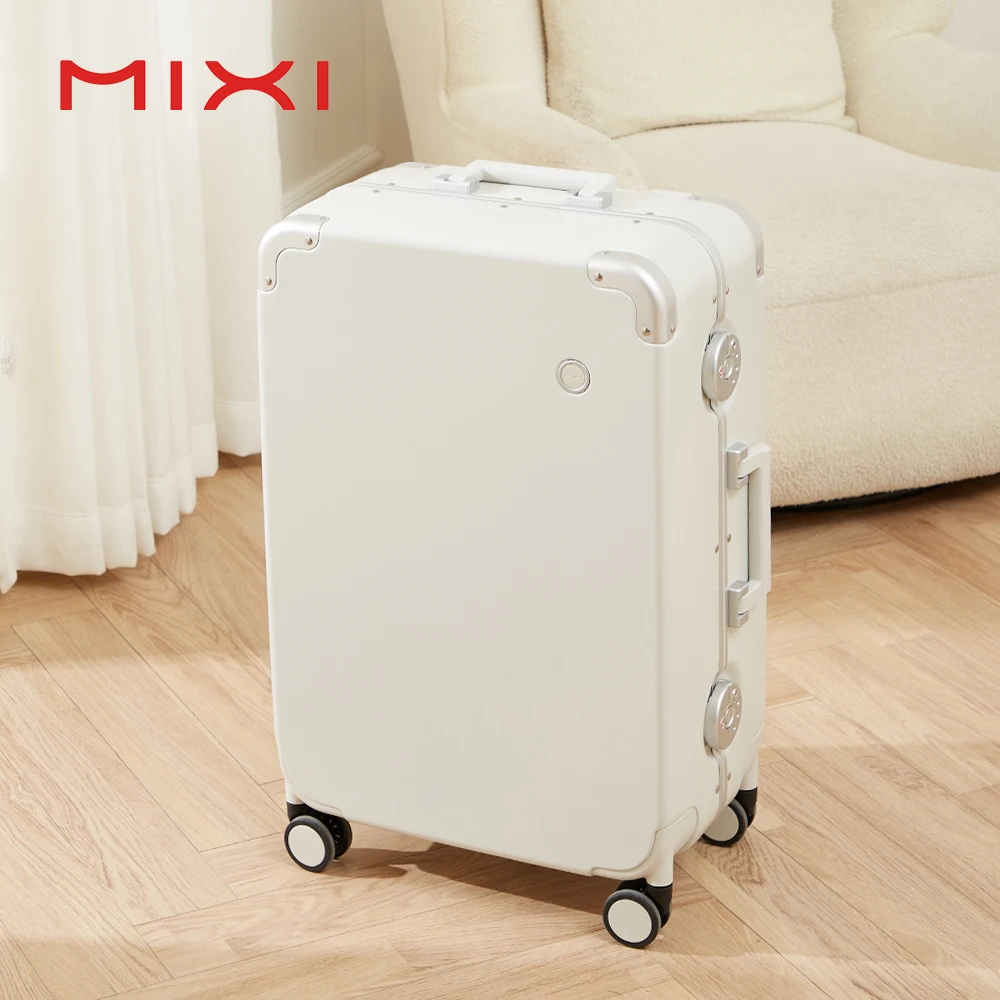 Imagem -02 - Mixi 2023 Novo Carry on Bagagem 20 Travel Suitcase Rolling Bagagem Quadro de Alumínio pc Hardside com Rodas Spinner Tsa Lock 24